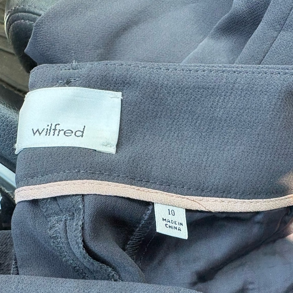Wilfred Charcoal Trousers- Tie Front Pant Sz 10